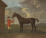Francis Sartorius The Racehorse 'Horizon' Held by a Groom by a Building USA oil painting artist